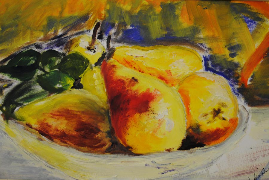 Still life with pears